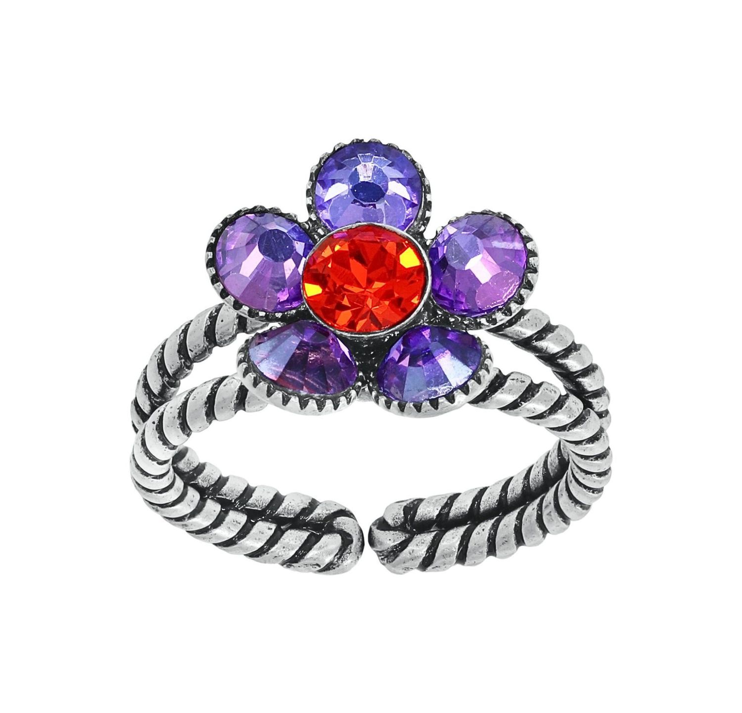 ​Konplott Ring "Lost Garden" orange / lila