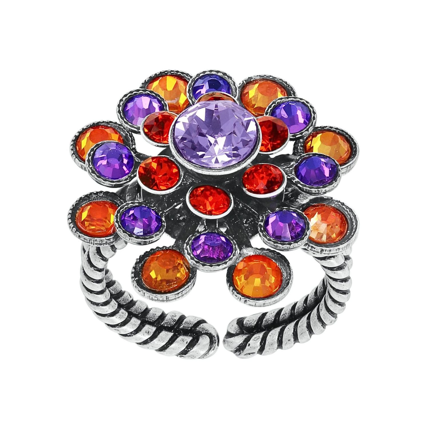 ​Konplott Ring "Lost Garden" orange / lila