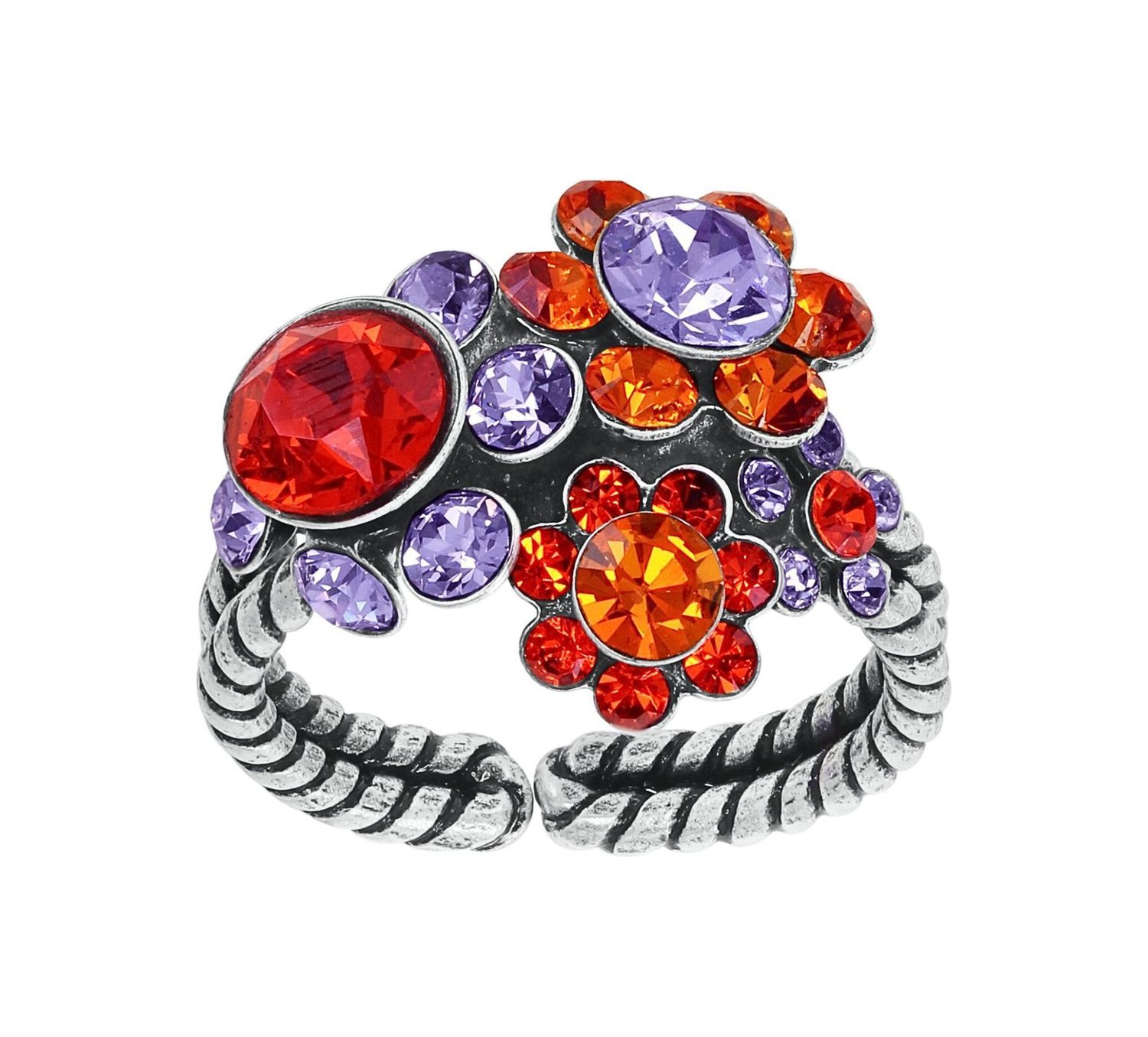 ​Konplott Ring "Lost Garden" orange / lila