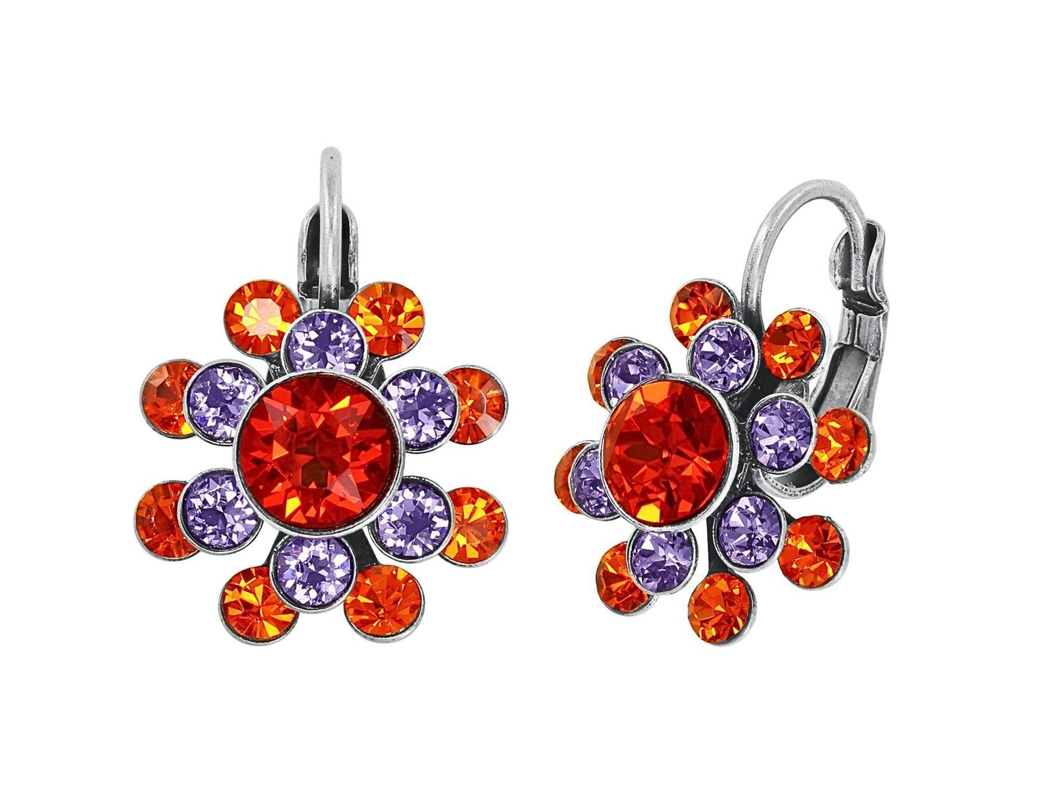 ​Konplott Ohrringe "Lost Garden" orange / lila