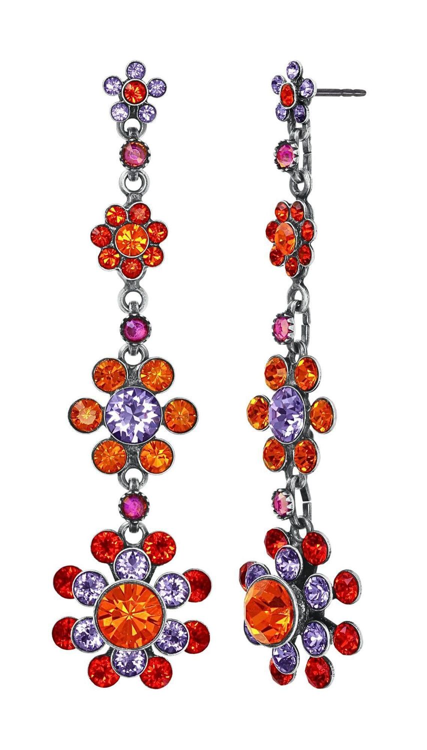 ​Konplott Ohrringe "Lost Garden" orange / lila