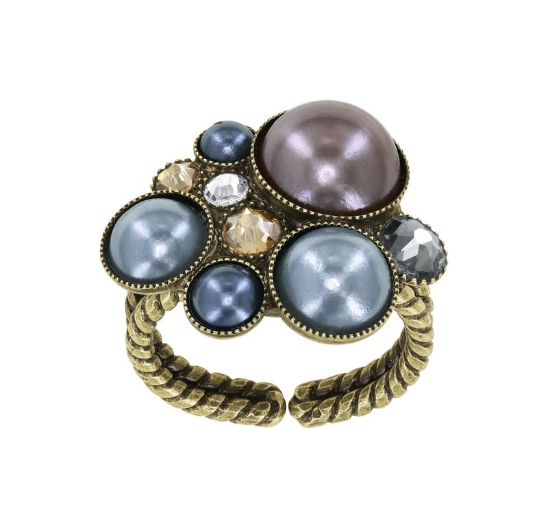 Konplott Ring Konplott Ring "Bubble Cascade" braun / grau
