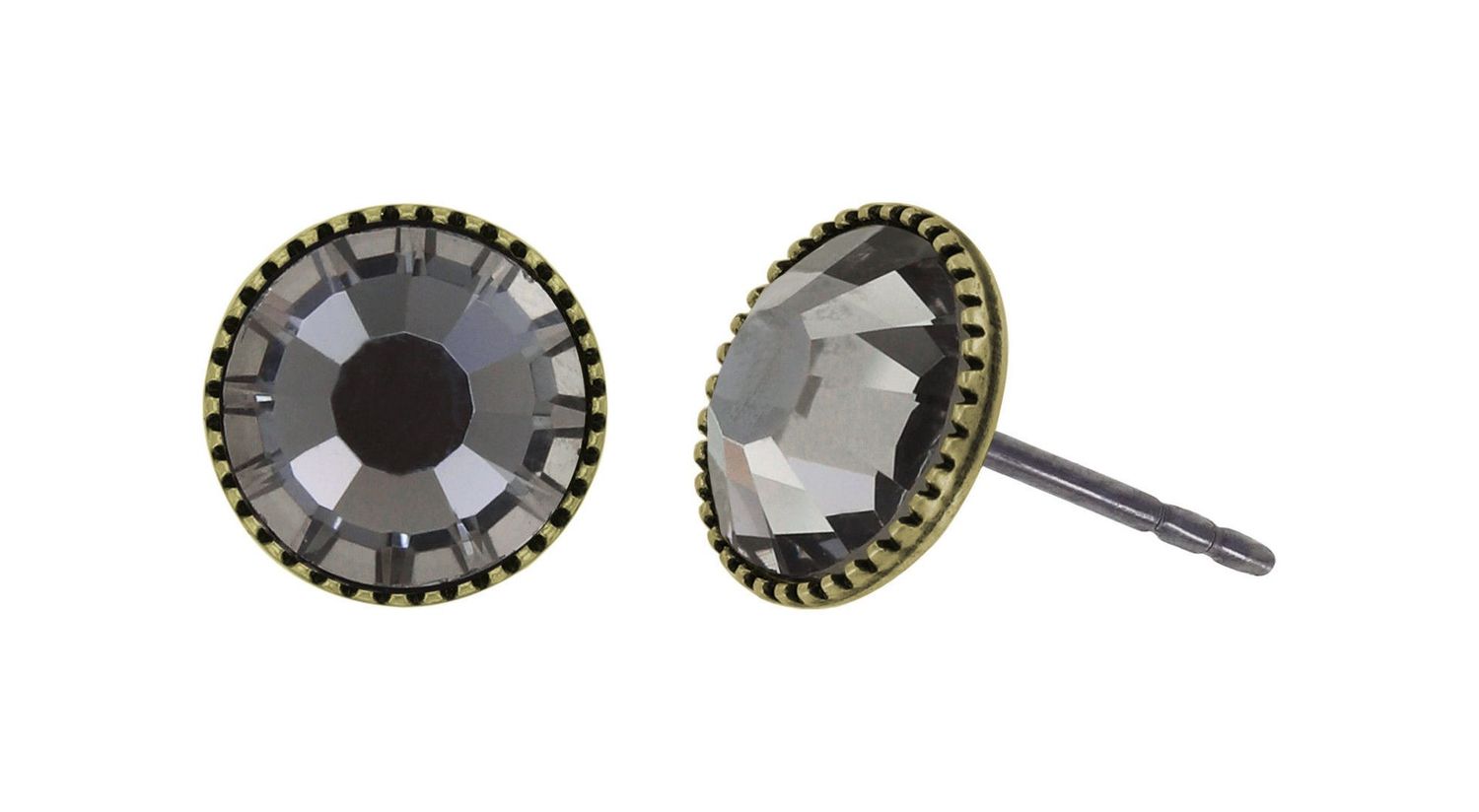 Konplott Ohrringe Konplott Ohrringe "Black Jack" grey black diamond