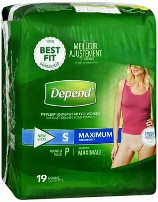 Depend Underwear for Women Small 19ct