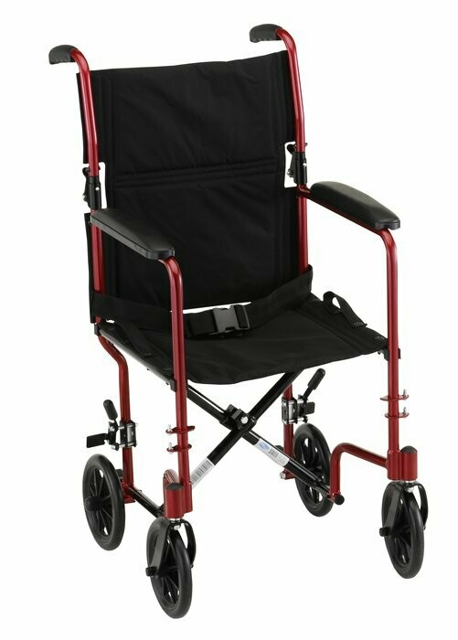 Nova LW Transport Chair 19in Red