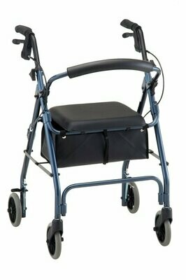 Nova Rolling Walker with Seat Blue