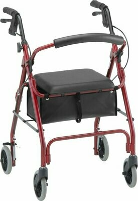 Nova Rolling Walker with Seat Red