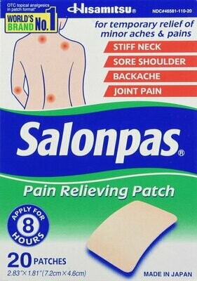 Miếng dán giảm đau, Salonpas Pain Relieving Patch 6ct