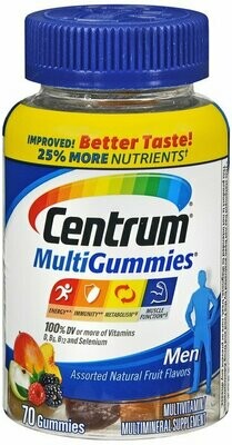 Viên uống bổ sung Vitamin cho nam dưới 50, Centrum Men Multi Gummies 70ct