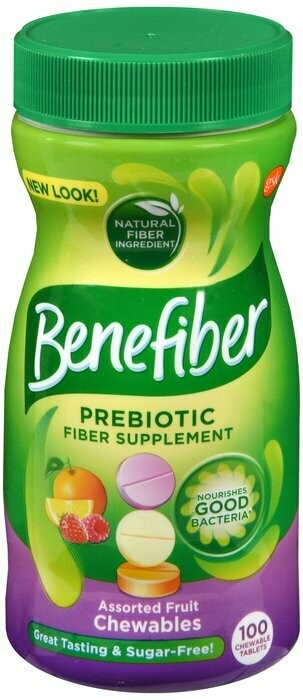 Bột bổ sung chất xơ Benefiber Prebiotic Chewable Tablet 100ct