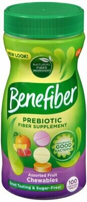 Bột bổ sung chất xơ Benefiber Prebiotic Chewable Tablet 100ct