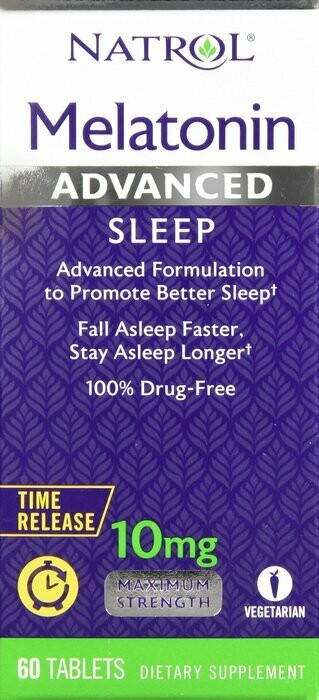 Viên uống giúp ngủ ngon Natrol Melatonin 10mg Time Release Tablet 60ct