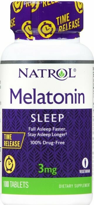 Viên uống giúp ngủ ngon Natrol Melatonin 3mg Time Release Tablet 100ct