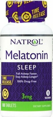 Viên uống giúp ngủ ngon Natrol Melatonin 3mg Time Release Tablet 100ct