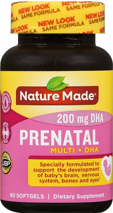 Vitamin cho bà bầu Nature Made Prenatal Softgel 60ct