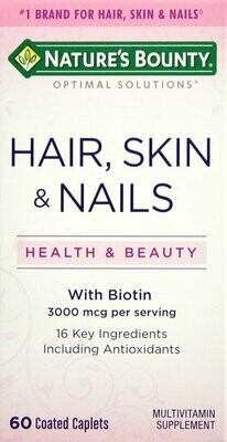 Viên uống đẹp da tóc và móng, Nature's Bounty Hair,Skin, & Nails 60ct