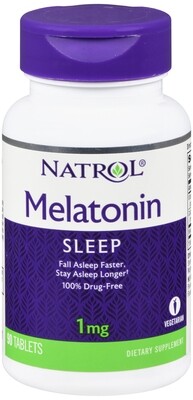 Viên uống giúp ngủ ngon Natrol Melatonin 1mg tablet 90ct