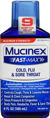 Mucinex Liquid Cold,Flu,and Sore Throat 6oz