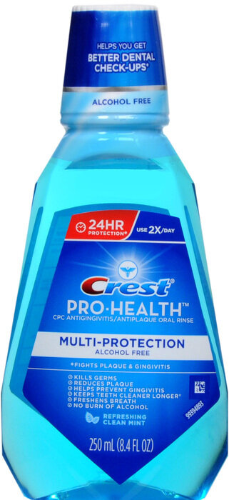 Nước súc miệng Crest Pro-Health Rinse Clean Mouthwash Mint 250ml