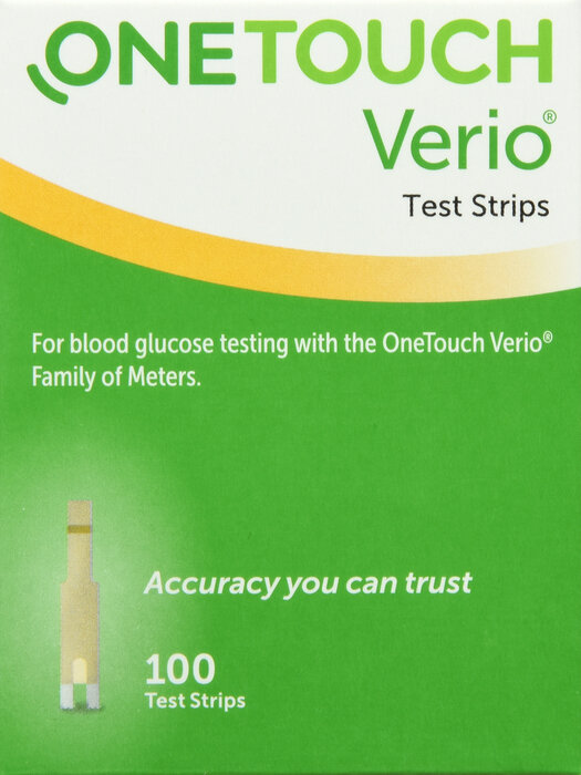 Que thử cho máy thử tiểu đường, One Touch Verio Test Strip 100ct