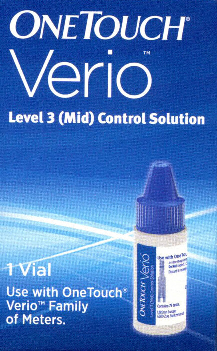 Thuốc nước thử máy thử tiểu đường, One Touch Verio Control Solution 3.8ml