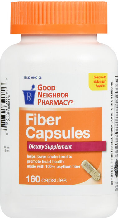 Viên nang bổ sung chất xơ, GNP Fiber Capsules 160ct