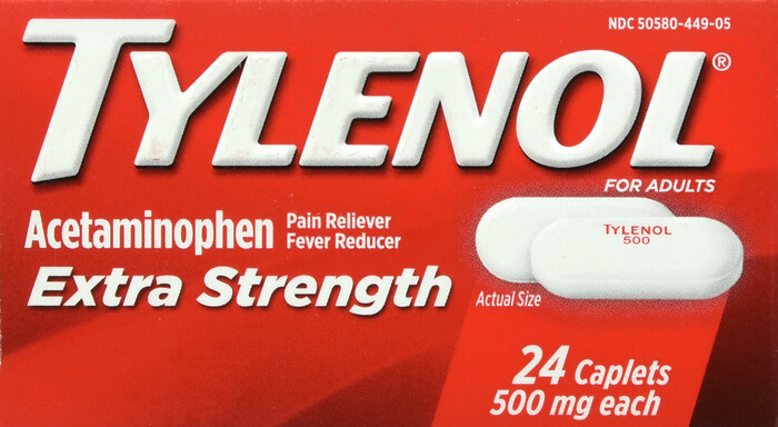 Giảm đau, hạ sốt Tylenol Extra Strength 500mg 24ct