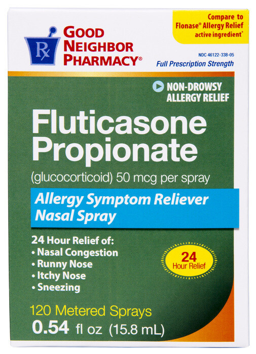 Thuoc xịt mũi cho dị ứng, ngứa, GNP Fluticasone 24hr Allergy Spray 15.8ml
