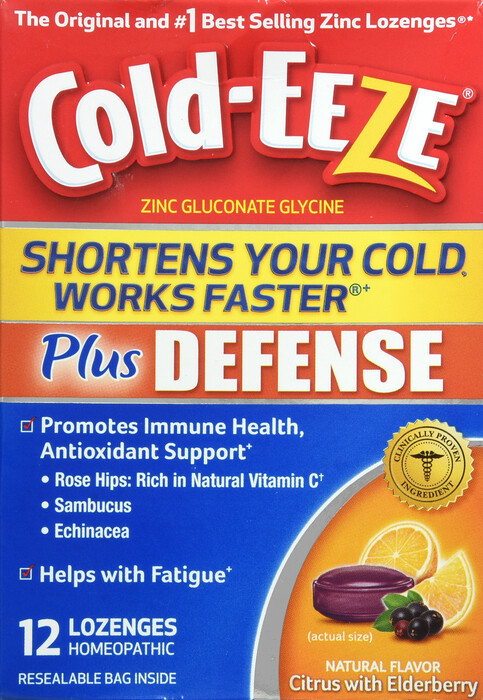 Kẹo Trị cảm cúm Cold-EEZE + Defense Lozenges, 12ct