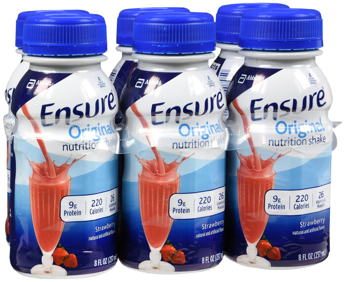 Sữa Ensure dâu, Ensure Liquid 6x8oz (STRAWBERRY)