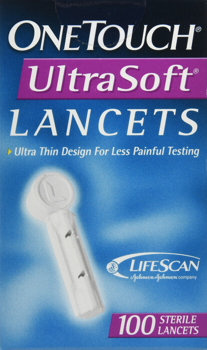 Kim cho máy thử tiểu đường, One Touch Lancet Ultra Soft 100ct