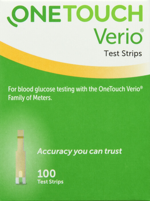 Que thử cho máy thử tiểu đường, One Touch Verio Test Strip 100ct