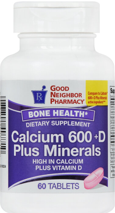 Viên uống bổ sung Canxi chống loãng xương, GNP Calcium + D 600mg Tablets 60ct
