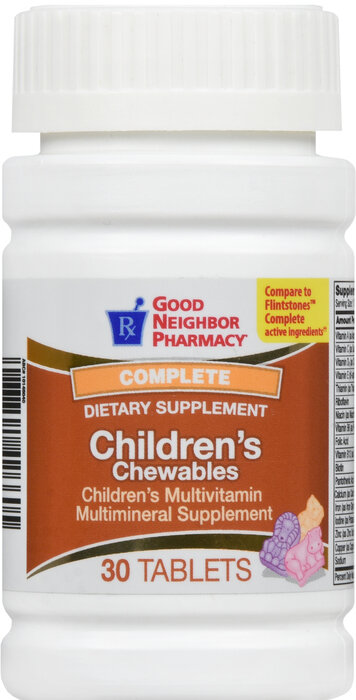 Multi vitamin cho trẻ em, GNP Children's Multi-vitamin Tablet 30ct