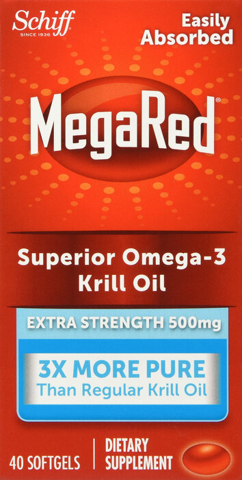 Dầu nhuyễn thể (dầu tôm), Megared Omega-3 Krill Oil 500mg Soft Gels 40ct