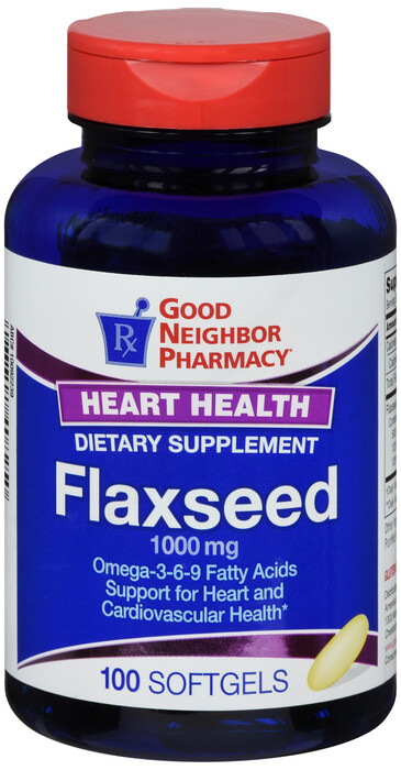 Viên uống dầu hạt lanh, GNP Flaxseed 100mg Soft Gel 100ct