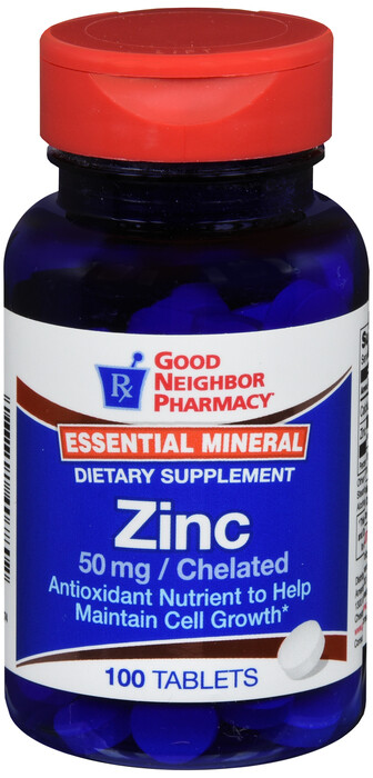 Viên uống bổ sung chất kẽm, GNP Zinc 50mg Tablet 100ct