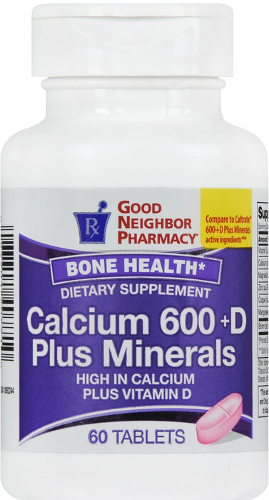 Viên uống bổ sung Canxi chống loãng xương, GNP Calcium + D 600mg Tablets 60ct