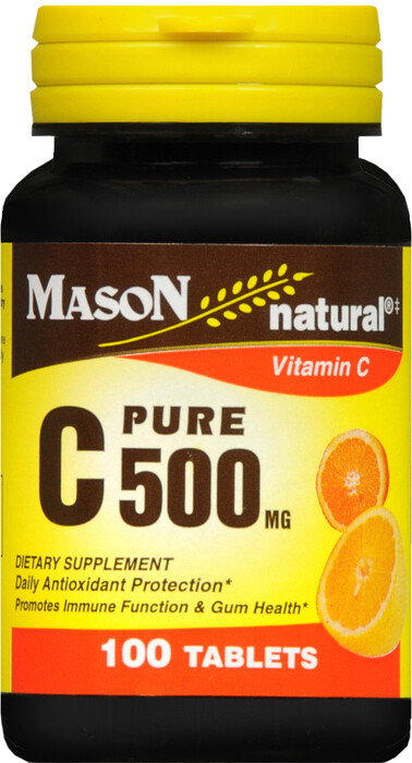 Viên uống bổ sung vitamin C, Mason Vitamin C 500mg Tablet 100ct