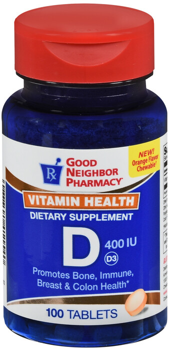 Viên uống bổ sung vitamin D, GNP Vitamin D-400 Tablets 100ct