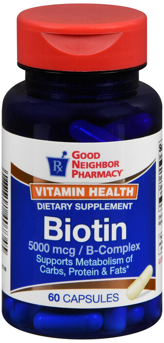 Viên uống hỗ trợ mọc tóc và chống rụng tóc, Biotin 5000mcg Capsule 60ct