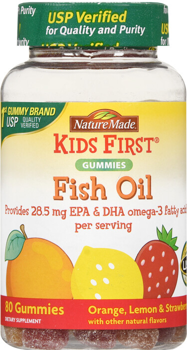 Kẹo bổ sung dầu cá cho trẻ em, Kids First Fish Oil Gummy 80ct