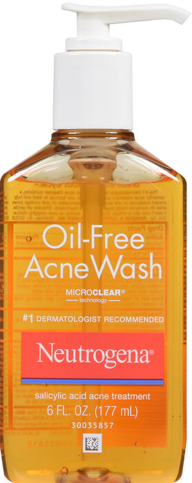 Gel rửa mặt trị mụn, Neutrogena Oil-Free Acne Face Wash 6oz
