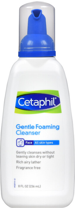 Sữa rửa mặt tạo bọt cho mọi loại, Cetaphil Foaming Facial Cleanser 8oz