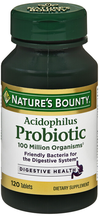 Men vi sinh, Nature's Bounty Acidophilus Probiotic Tablet 120ct
