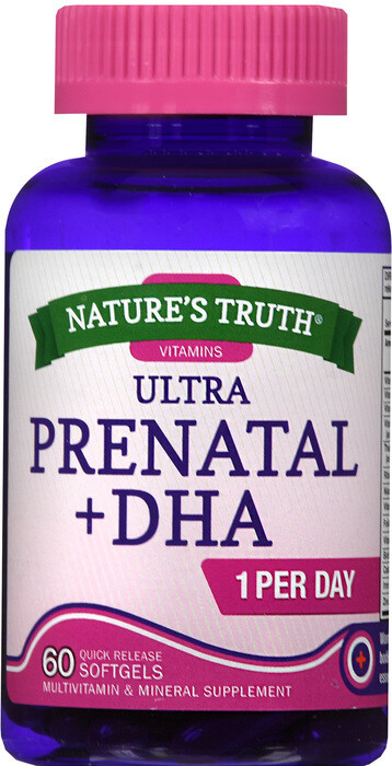 Nature's Truth Prenatal + DHA Soft Gels 60ct