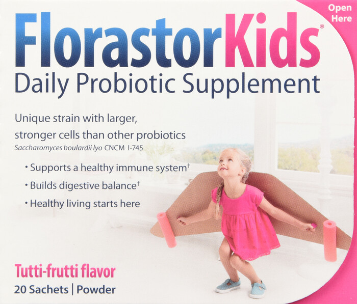 Bột uống phục hồi hệ vi sinh "cô bé" Florastor Kids 250mg Powder 20ct