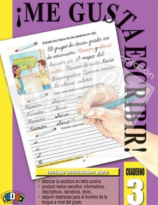 TERCERO - ¡ME GUSTA ESCRIBIR! CUADERNO 3 - ANISA - ISBN 9781881701057