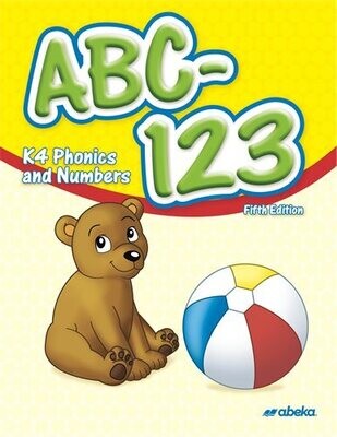 PRE-KINDER - ABC-123 K4 PHONICS AND NUMBERS - UNBOUND - ABEKA - ISBN 167673