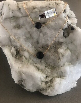Lava Stone Diffuser Essential Oil Bracelet and 3ml blend
